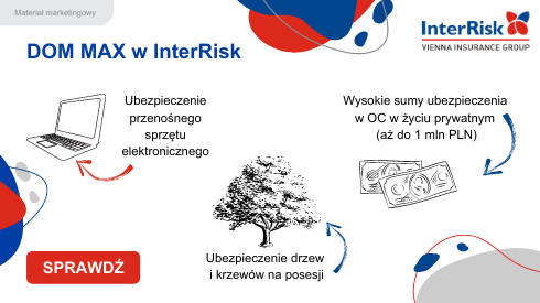 Dobrze pomyślane ubezpieczenie? Poznajcie „DOM MAX” od InterRisk 