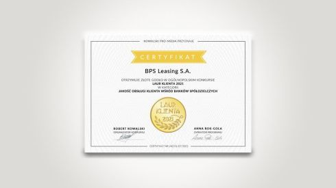 BPS Leasing S.A. wyróżniona po raz kolejny! 