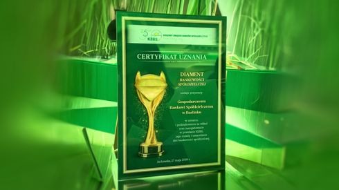 Zdjęcie do&nbsp;aktualności GBSBank uhonorowany „Diamentem Bankowości Spółdzielczej”