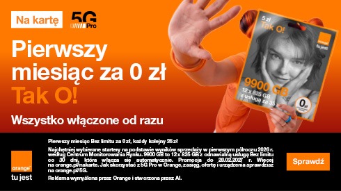 Zdjęcie do&nbsp;aktualności Promocja Starter z Bez limitu za 0 zł i 9900 GB przez rok w Orange na kartę