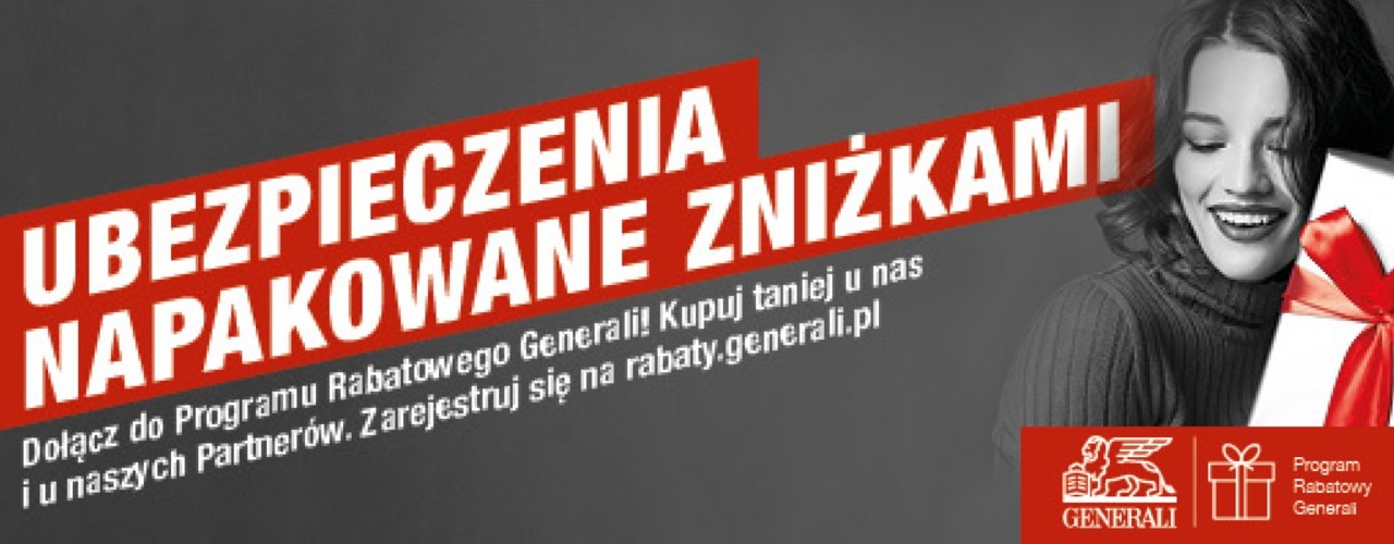 Generali rozdaje zniżki! Sprawdź, co kupisz taniej.